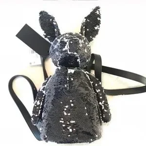 Kendall & Kylie Black Sequin Normie Dog Backpack RARE Kendall & Kylie Black Sequin Normie Dog Backpack.... | Depop main image 2